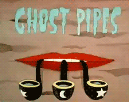 pipe,smoking,weed,vintage animation,ghost,smoke,ghosts,pipes,spooks,beyonce on the run,ammys