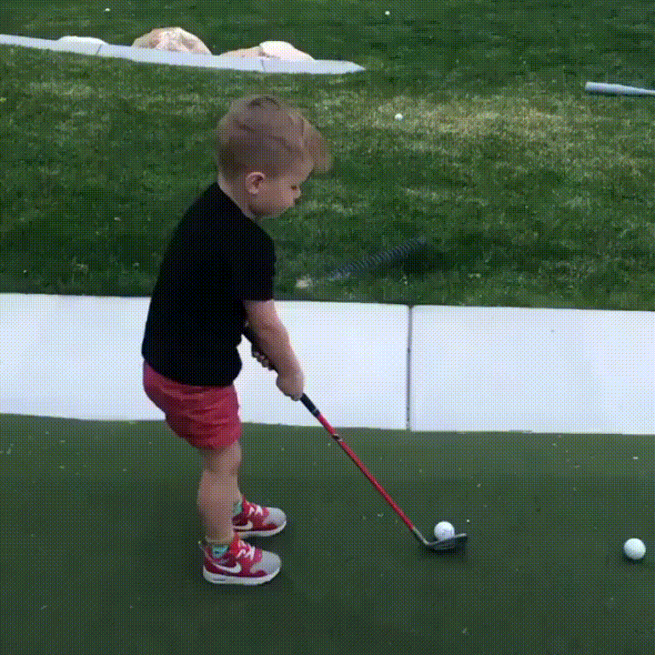 golf,swing and a miss,fall,kid