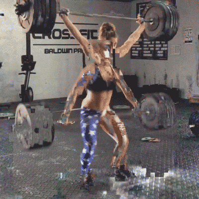 Animated GIF: weightlifting loop broken.