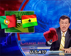 ghana,television,usa,stephen colbert,favorite,popular,germany,portugal,the colbert report,world cup