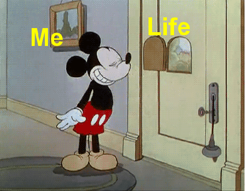 mickey mouse,punch,when life knocks you down,life,face,hand,door,funny tumblr,tumblr post