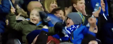 yes,kids,goal,celebrate,fans,epl,leicester city,lcfc,leicester city fc,king power stadium