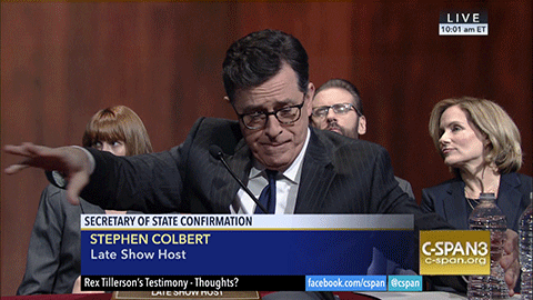 hello,stephen colbert,hey,speech,question,late show,excuse me,cant even talk about it,procter,lord petyr baelish
