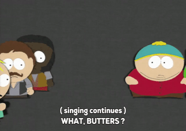 eric cartman,excited,butters stotch,wondering,exclaiming,goth kids