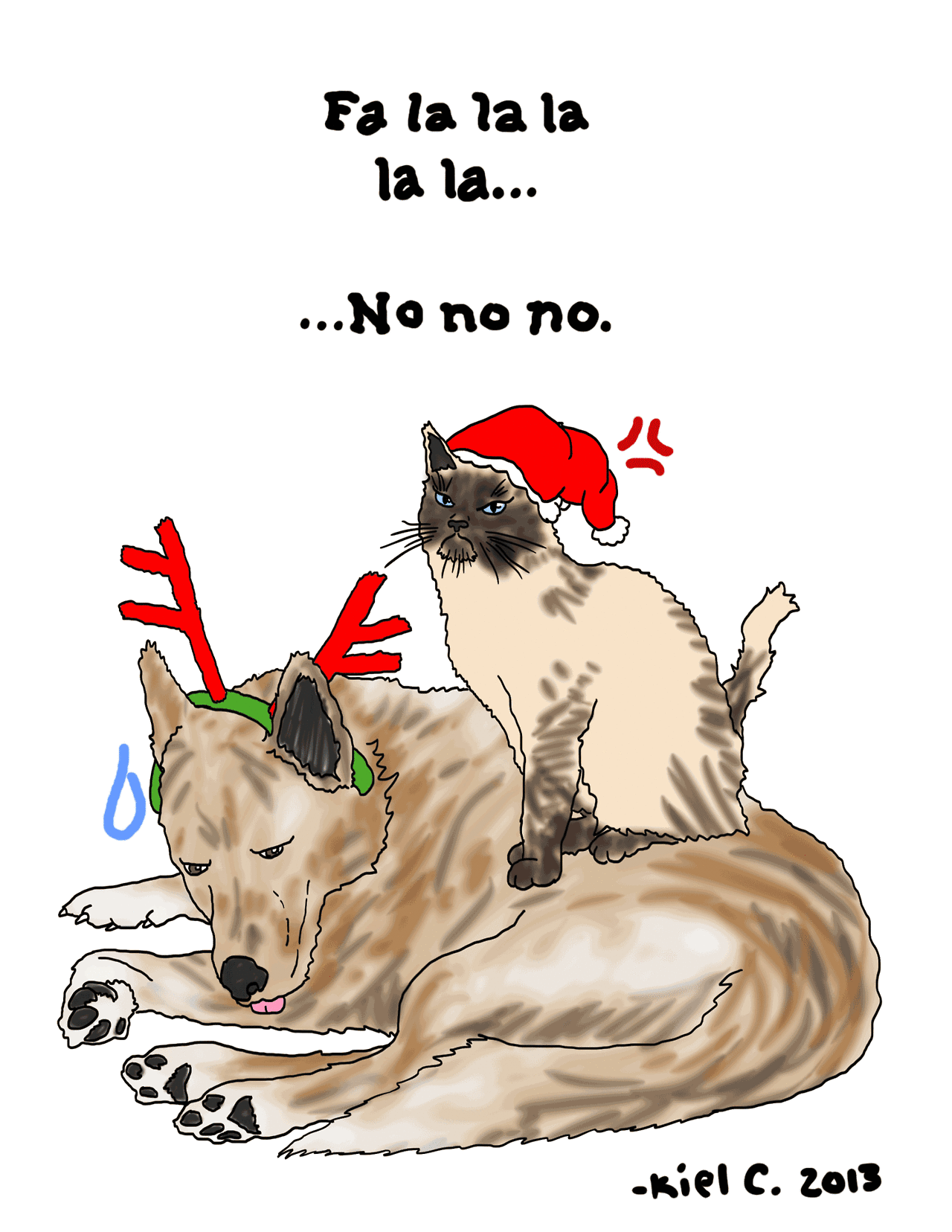 einhorn,merry christmas,christmas,illustration,artists on tumblr,minecraft,creepers,dog,cat