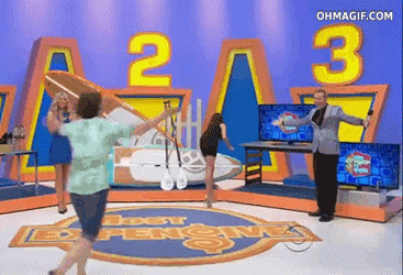 price is right,fail,funny,fall,tv show,mixed,contestant