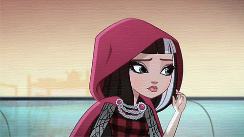 embarrassed,fear,embarassed,scared,nervous,shame,hood,hiding,shy,hide,ever after high,eah,flushed,cerise hood,covering face,trying to cover my face,pulling down hood