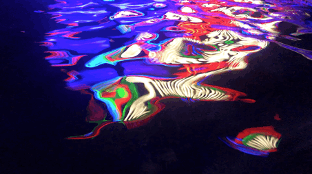 oil spill,dance,dancing,water,night,hello,light,hi,neon,oil,reflection,neon lights,refraction,techno deco,miw quote