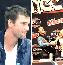lucas bryant,emily rose,guitar,cast,haven,performing,havensyfy,playing guitar,nathan wuornos,shipperobsession,rock out