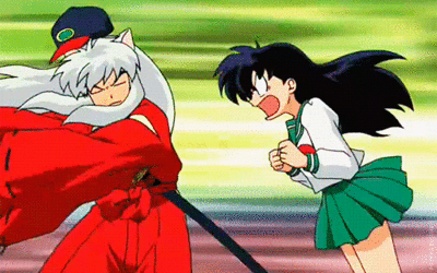 inuyasha,sango,anime,miroku,tumblr never lets me do these as photosets,master thespian and baudelaire want to be hamlet