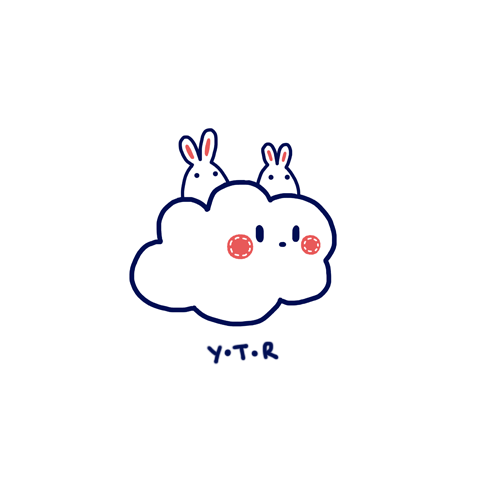 doodle,cloud,yoyo the ricecose,animation,happy,loop,illustration,kawaii,random,fly,3,bunnies,artist on tumblr,ytr,lol this was cute