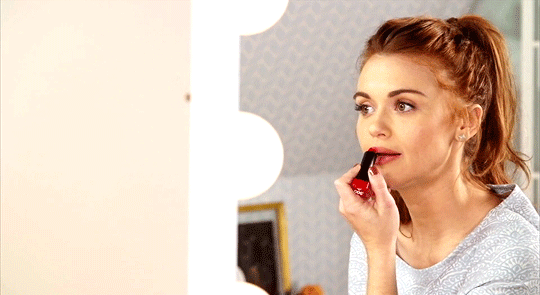 make up,holland roden,beauty,mtv style,covergirl,covermoment,red lip