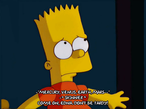 Барт симпсон серия 5 напуган гифка.