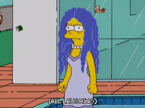 marge simpson,episode 5,angry,season 20,wet,20x05,thrown food
