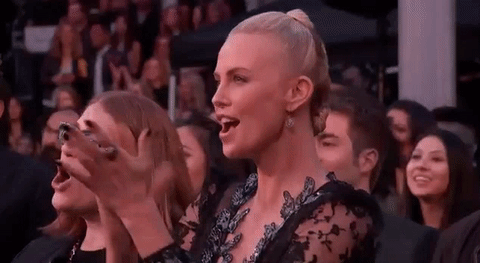 clapping,applause,charlize theron,mtv movie awards,movie awards 2016,mtv movie awards 2016