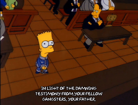 season 3,bart simpson,episode 4,angry,scared,listening,3x04,courtroom,judge roy snyder