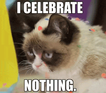 grumpy cat,happy birthday cat,happy birthday,birthday,depressed