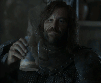 sandor clegane,game of thrones,rory mccann,beer,hbo,drinking,chug,the hound