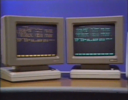 80s,computer monitor,retrocomputing,vhs,1980s