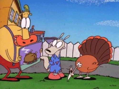 thanksgiving,cartoon,turkey,rockos modern life,gobble gobble,turkey day,thanksgiving dinner