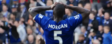 hands on head,football,soccer,what,fans,huh,captain,miss,calcio,seriously,epl,leicester city,lcfc,leicester city fc,king power stadium,wes morgan