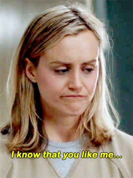 taylor schilling,crazy eyes,netflix,tv,television,set,orange is the new black,oitnb,piper chapman,uzo aduba,oitnbedit,pinkmanjesse,suzanne warren,if you want justice youve come to the wrong place