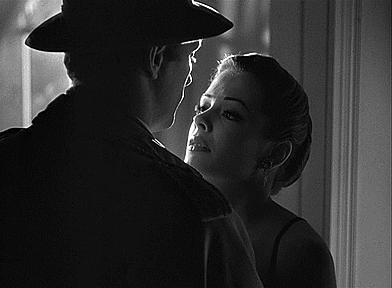 passion,kirk douglas,dark,femme fatale,jane greer,film noir,love,film,black and white,usa,set,hate,california,hollywood,cinematography,1940s,fog,gi,classical,robert mitchum,golden age,out of the past