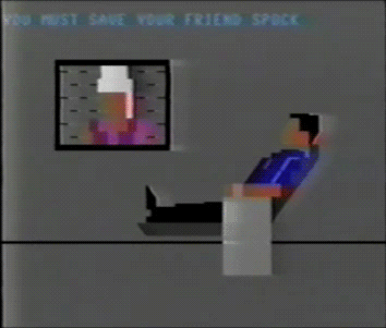 c64,commodore 64,animation,star trek,1980s,1986,basic,petscii