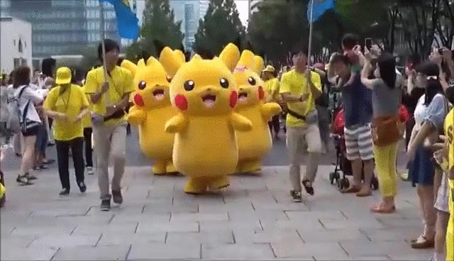 Weird pikachu hell GIF.
