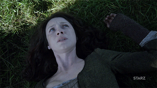 outlander,confusion,caitriona balfe,tv,season 2,wtf,confused,starz,morning,time travel,waking up,claire fraser,02x01,where am i,claire randall
