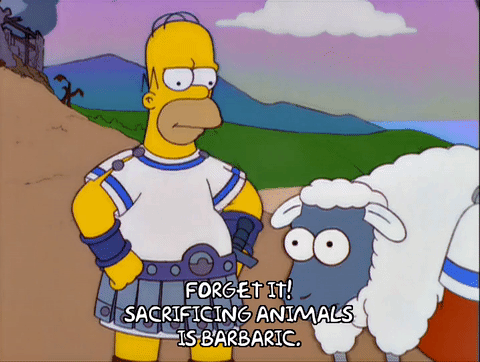 sheep,homer simpson,episode 14,angry,upset,season 13,pissed off,13x14,hand gestures