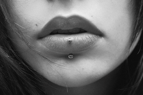 piercing,piercings,black and white,tattos