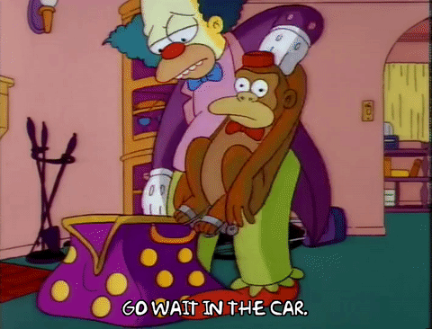 season 3,episode 6,monkey,krusty the clown,bag,3x06,instructing