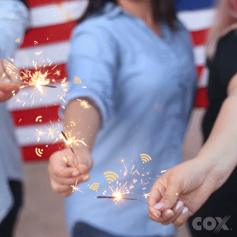wifi,fireworks,independence day,july 4th,sparklers,cox communications
