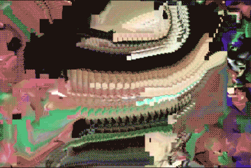 glitch,style,1980s,technology,digital art,surreal,killer,new wave,pixelated,glitched,ma babus,jeremy from paramore,art design