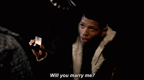 engagement ring,proposal,engaged,love,empire,marry me,hakeem lyon