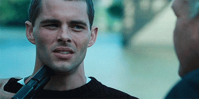 movie,movies,smile,kiss,gun,tired,queue,nod,movie s,james marsden,violence,phone games,cant stand you