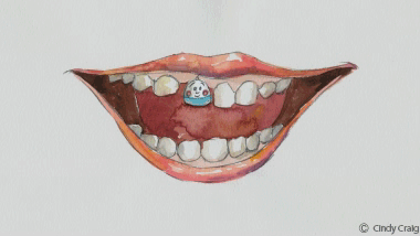 tooth,art,film,design,illustration,artists on tumblr,comics,teeth,watercolor,willkim,cannibal puns