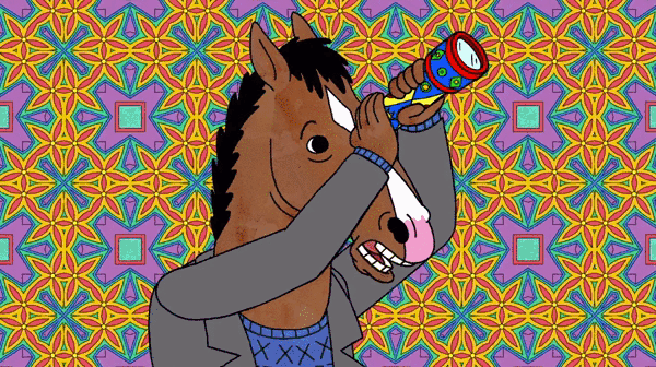 bojack horseman,bojack,trippy,psychedelic,kaleidoscope