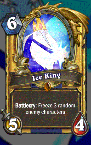 hearthstone,ice,king,card,adventure time
