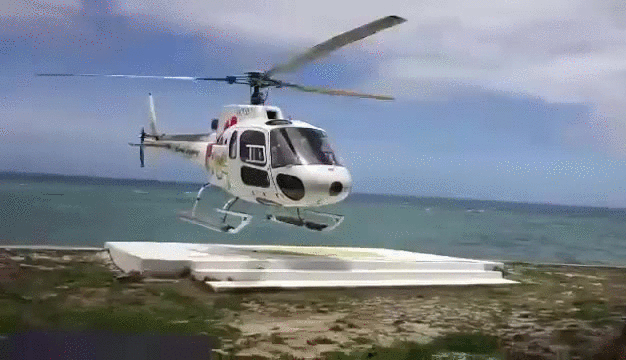 helicopter,land