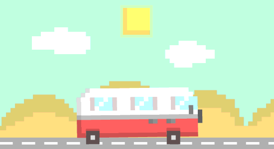 travel,van,pixel art,journey,day and night,8 bit,endless,car,trip,adventure,road,camper van
