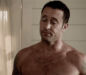 Hairy chest GIF.