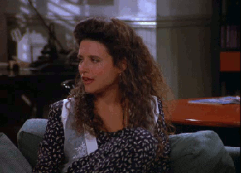 elaine benes,seinfeld,elaine,reaction,90s,people,annoying,come on,complaining,why would you do that