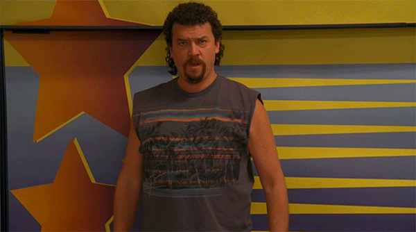 Animated GIF: be quiet kenny powers eastbound and down.