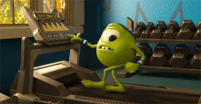 treadmill,fall,falling,ouch,monsters inc,slip,check out,hipsdem