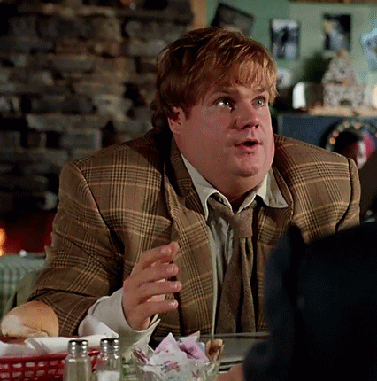 tommy boy,hyper,excited,reactions,running,chris farley