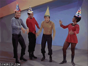 dancing,star trek,tv,party,memes,hats,movies and tv