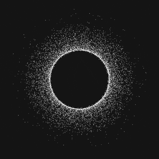 black and white,eclipse,processing,creative coding,p5art,black hole sun