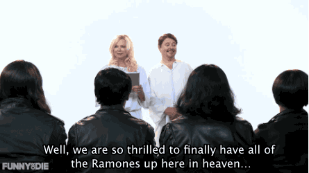 the ramones,saturday night live,joke,funny or die,heaven,ramones,dave foley,traci lords
